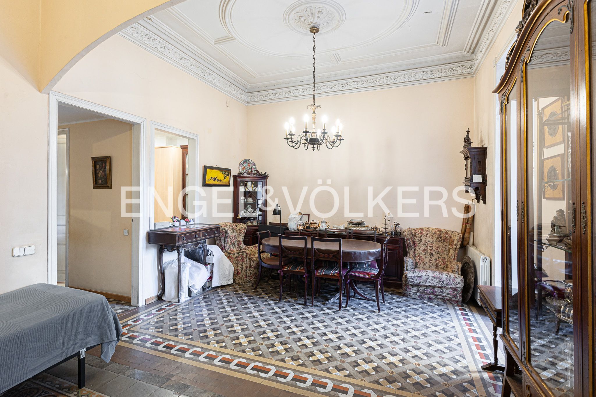 Esszimmer von Wohnung zum Verkauf in  Barcelona Capital mit Klimaanlage, Heizung und Parkett