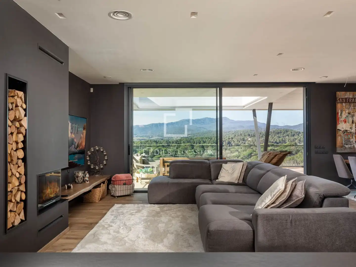 Sala de estar de Casa o chalet en venta en Sant Julià de Ramis con Aire acondicionado, Calefacción y Terraza