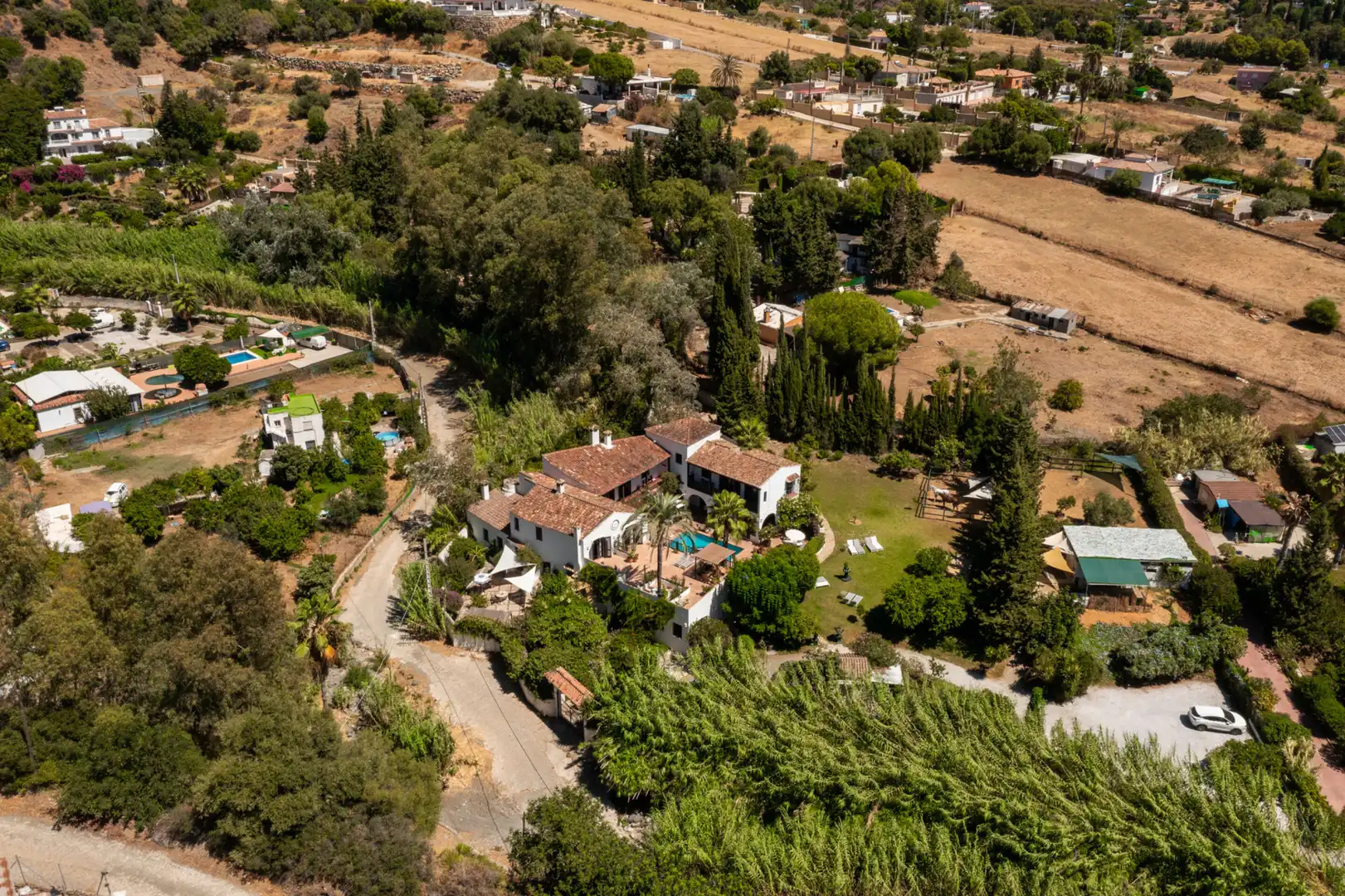Außenansicht von Country house zum Verkauf in Estepona mit Klimaanlage, Privatgarten und Terrasse