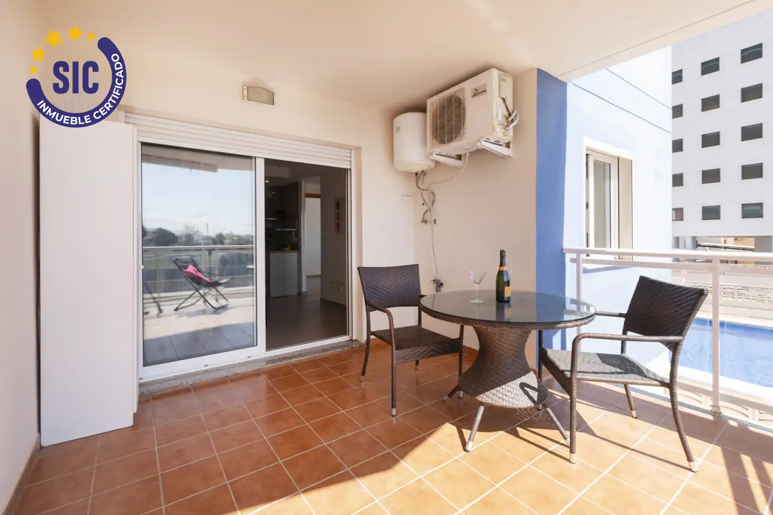 Terrasse von Wohnung zum Verkauf in Piles mit Klimaanlage, Terrasse und Schwimmbad