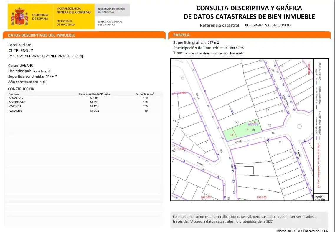 Casa o xalet en venda en Ponferrada amb Traster, Balcó i Alarma