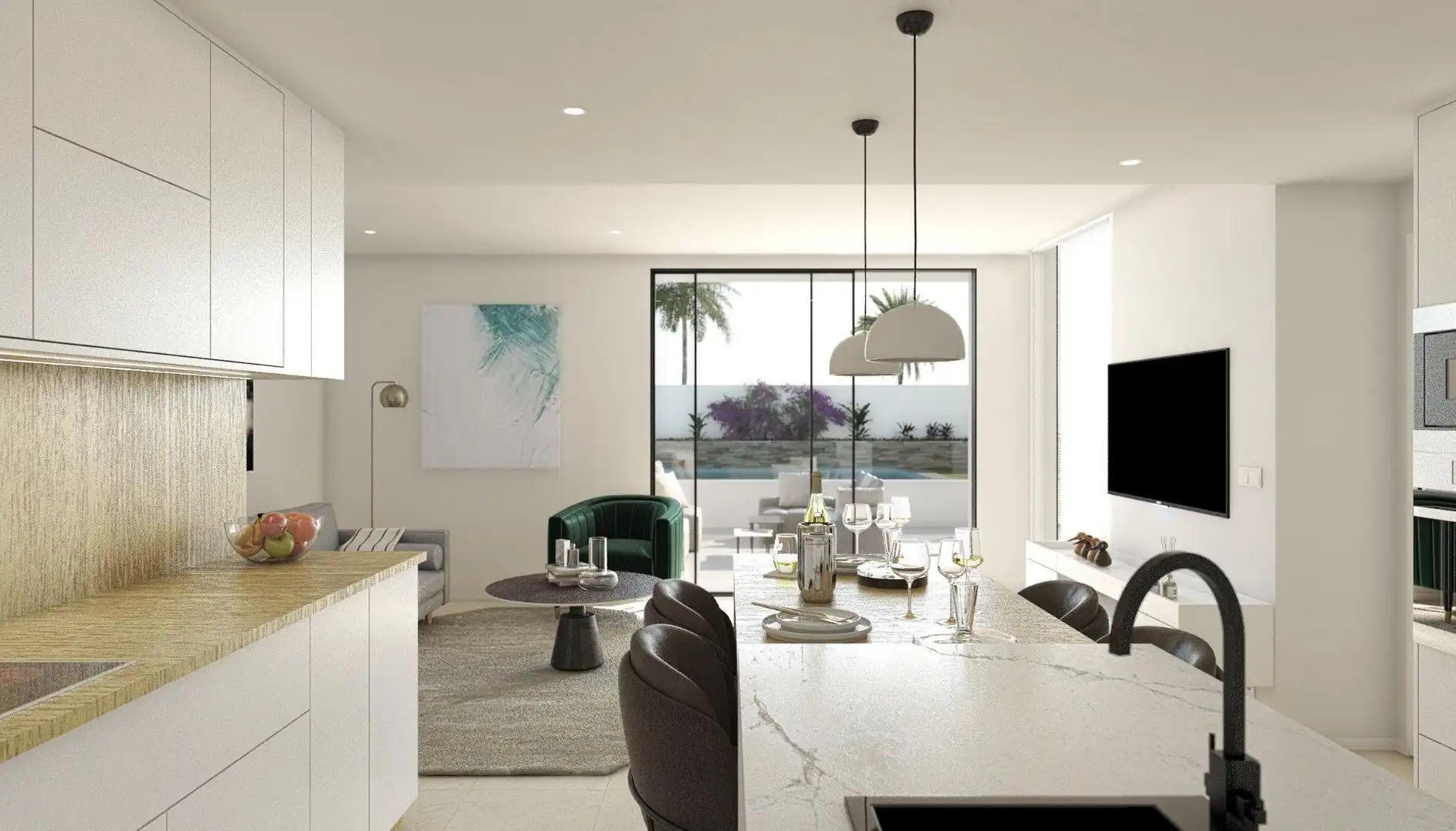 Menjador de Apartament en venda en San Pedro del Pinatar amb Calefacció, Jardí privat i Terrassa