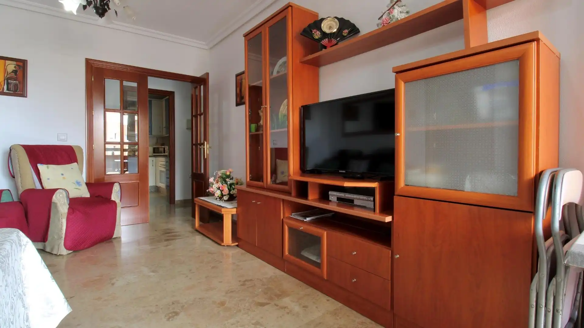 Sala de estar de Piso en venta en Roquetas de Mar con Aire acondicionado, Calefacción y Terraza