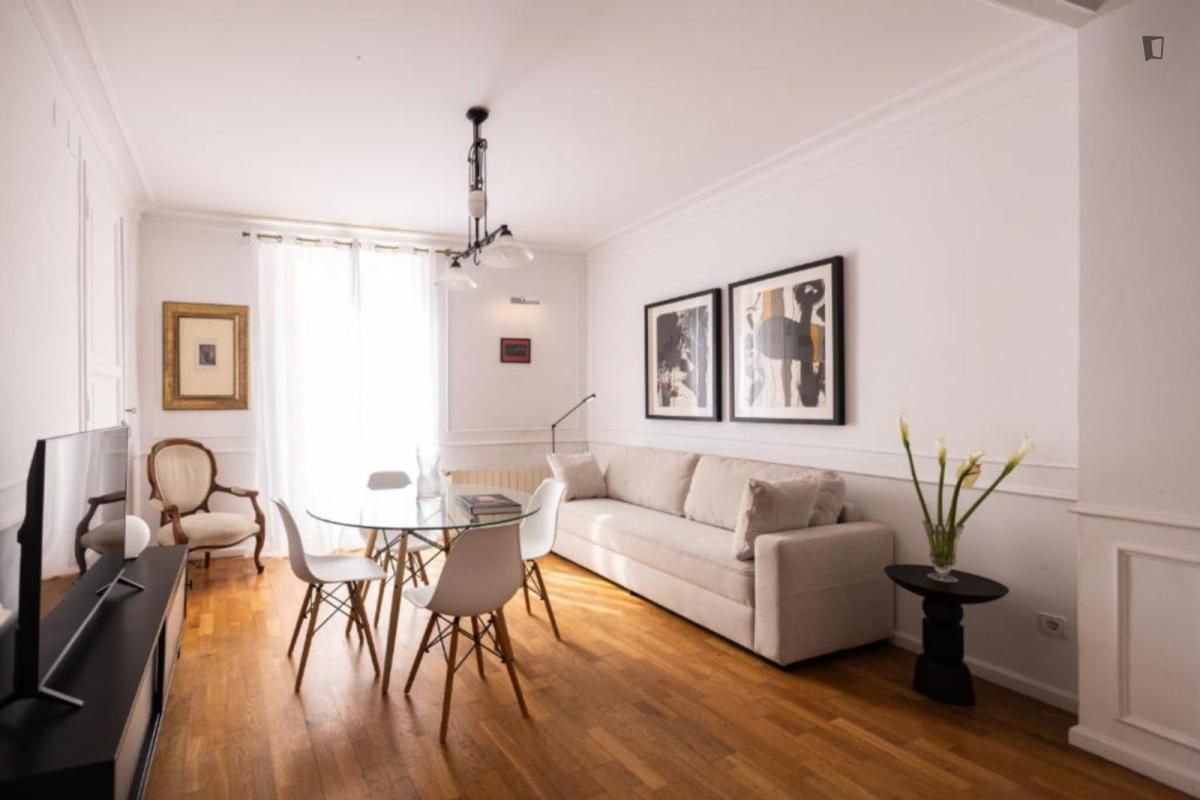 Sala de estar de Apartamento de alquiler en  Valencia Capital con Aire acondicionado, Calefacción y Amueblado