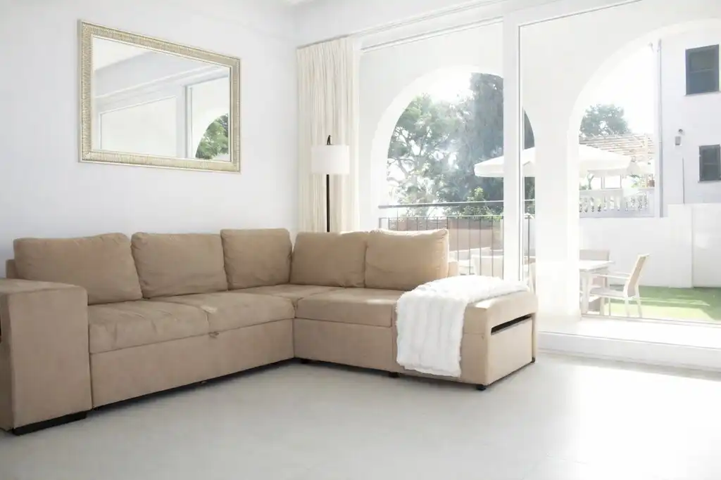 Sala de estar de Apartamento en venta en Calvià con Aire acondicionado, Jardín privado y Terraza