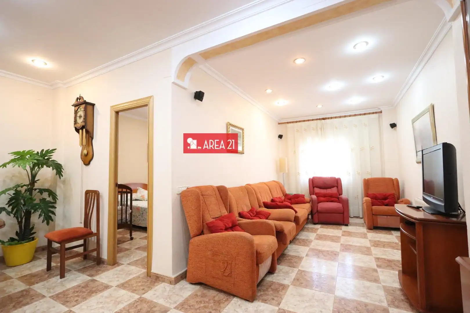 Sala d'estar de Casa o xalet en venda en La Pobla de Vallbona amb Aire condicionat, Calefacció i Terrassa