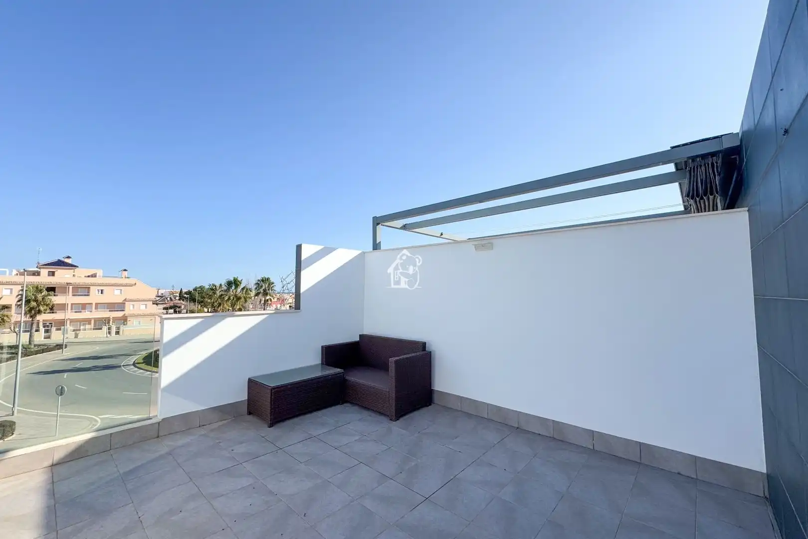 Terraza de Casa adosada de alquiler en Pilar de la Horadada con Aire acondicionado, Jardín privado y Terraza
