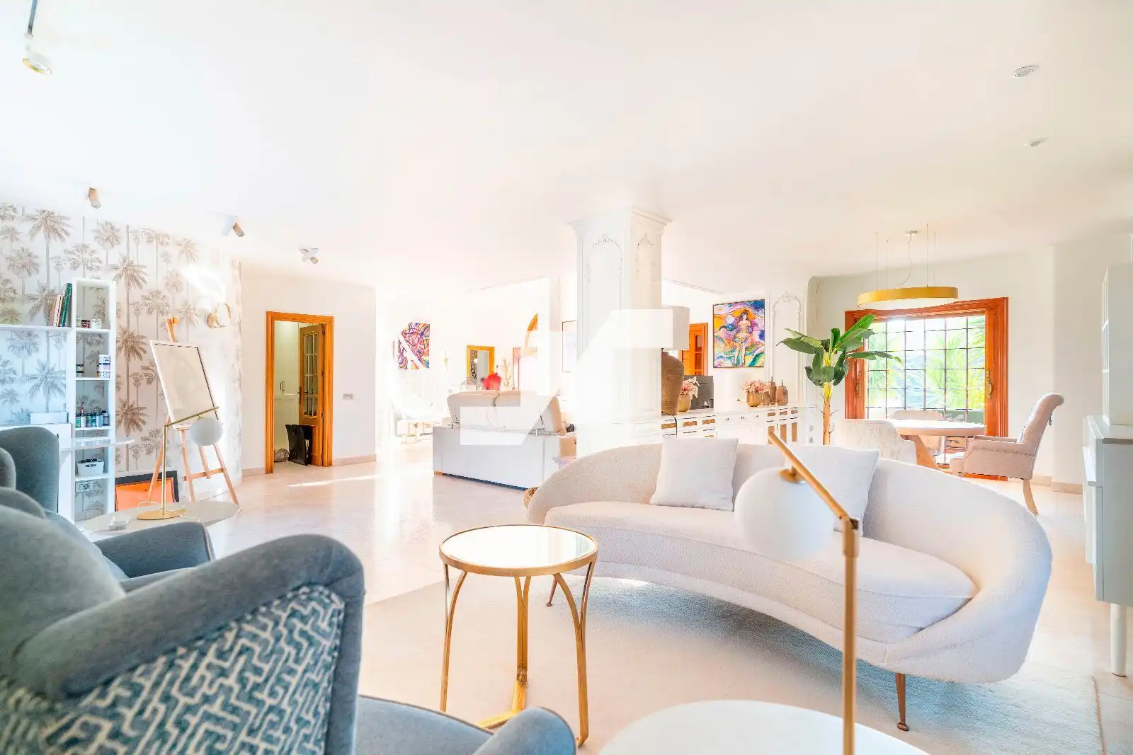 Sala d'estar de Casa o xalet en venda en Benicasim / Benicàssim amb Aire condicionat, Calefacció i Jardí privat
