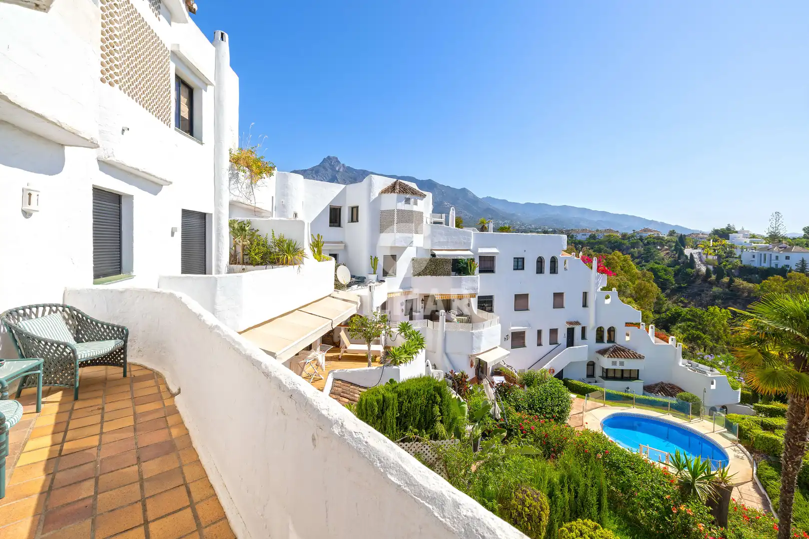 Exterior view of Duplexes for sale in Marbella  with Heating, Storage room and Swimming Pool