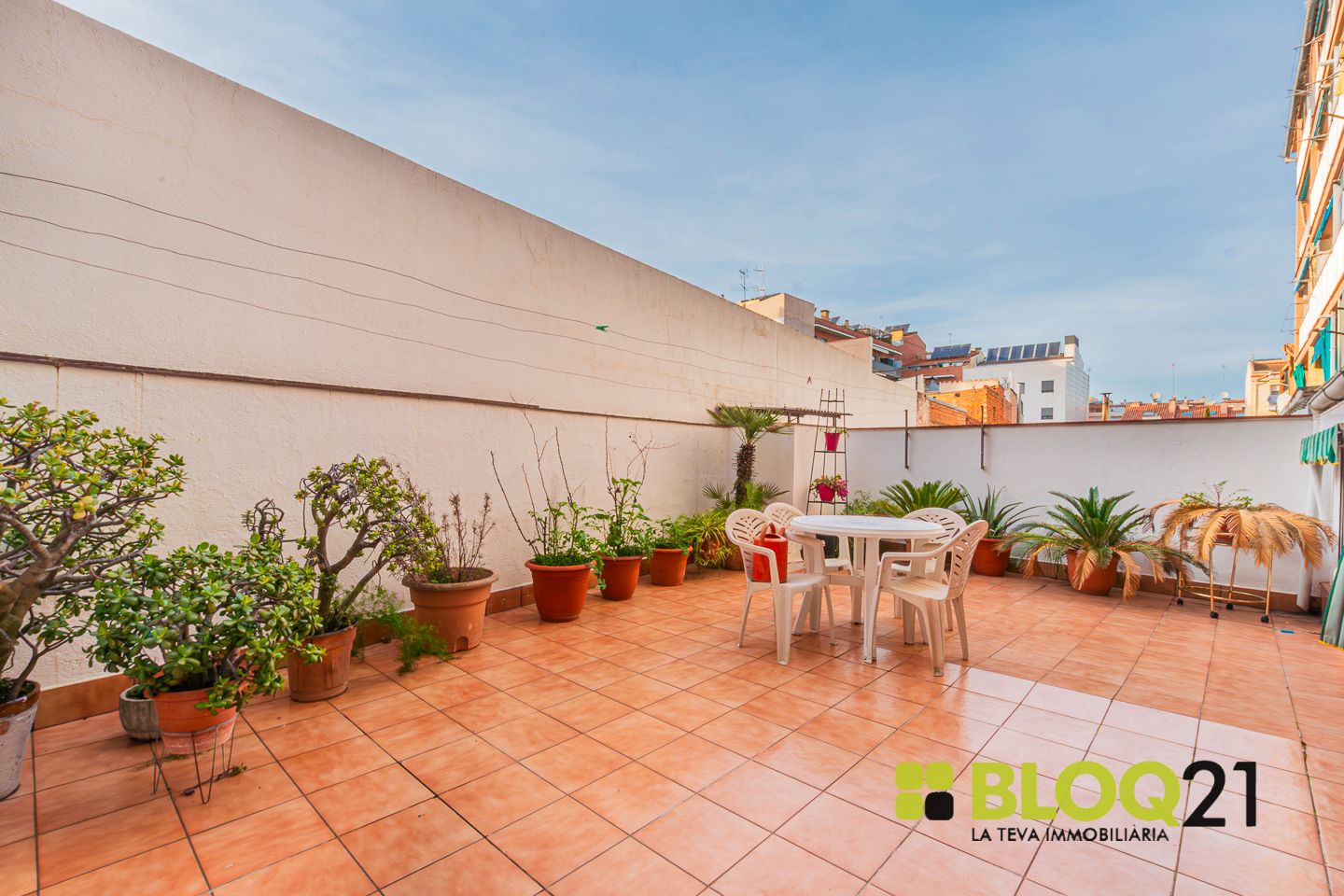 Terrace of Flat for sale in Terrassa  with Air Conditioner, Heating and Furnished