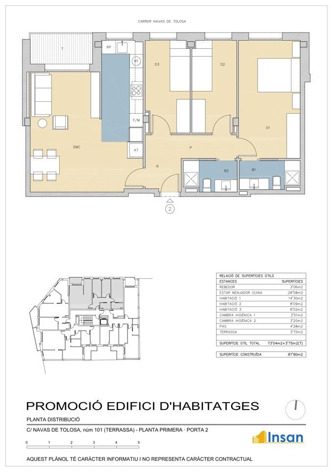 Flat for sale in Terrassa  with Air Conditioner and Terrace