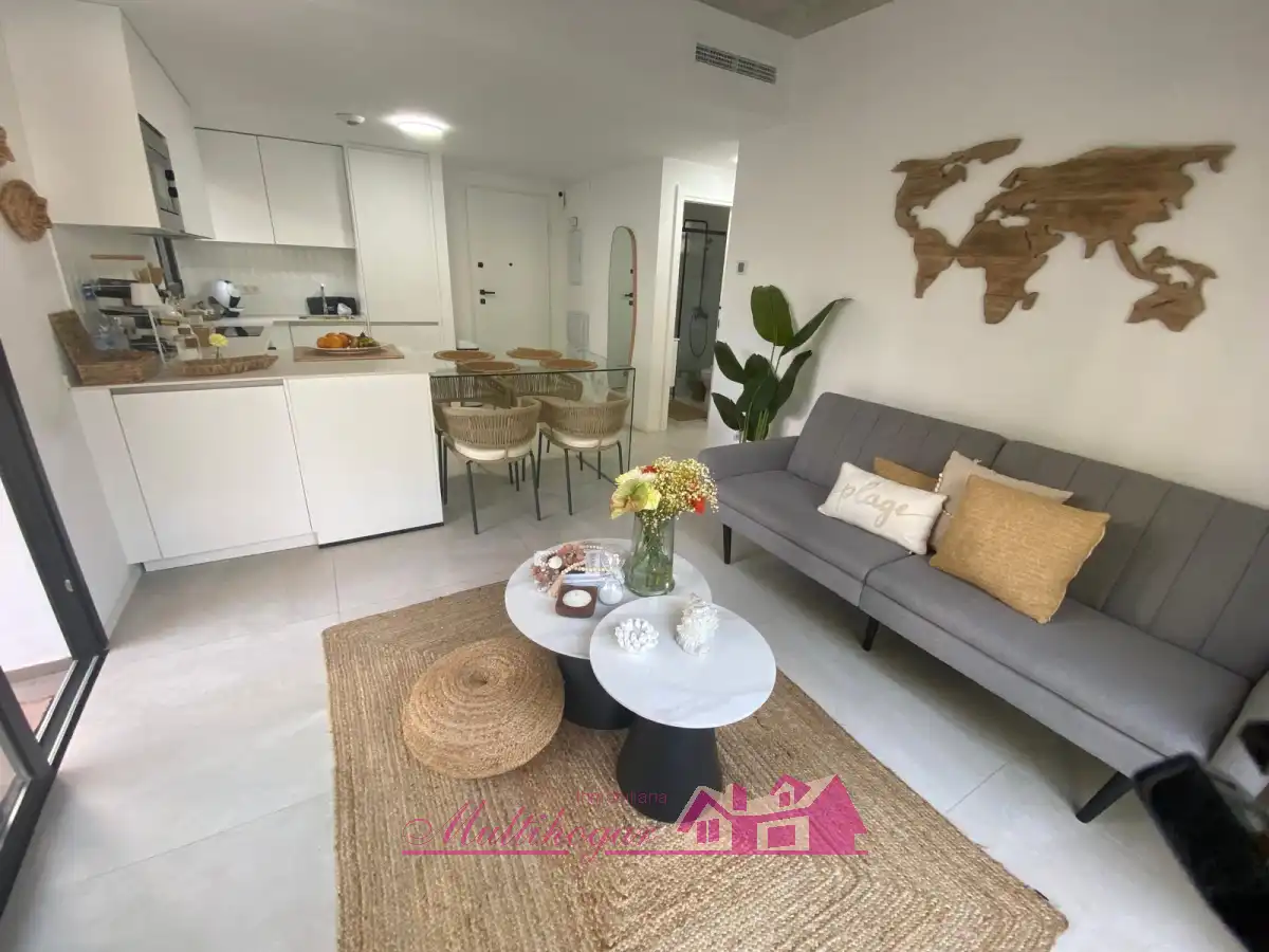 Sala de estar de Planta baja en venta en Sant Antoni de Portmany con Aire acondicionado, Calefacción y Jardín privado