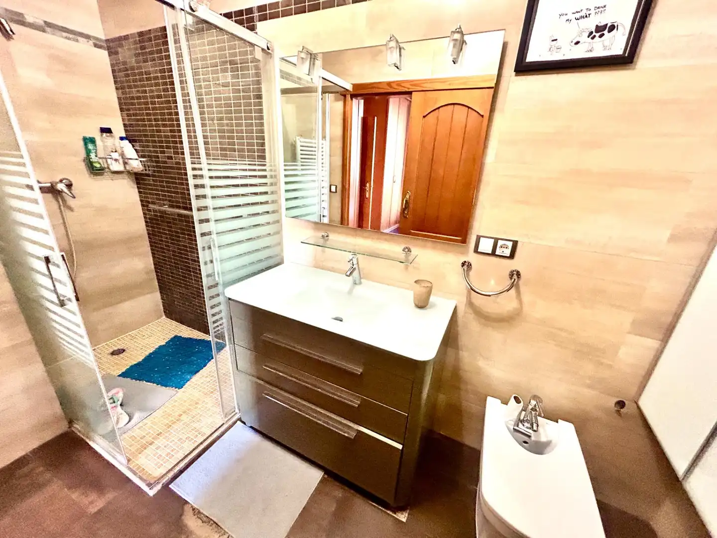 Badezimmer von Haus oder Chalet zur Miete in Rafelbuñol / Rafelbunyol mit Klimaanlage, Heizung und Privatgarten