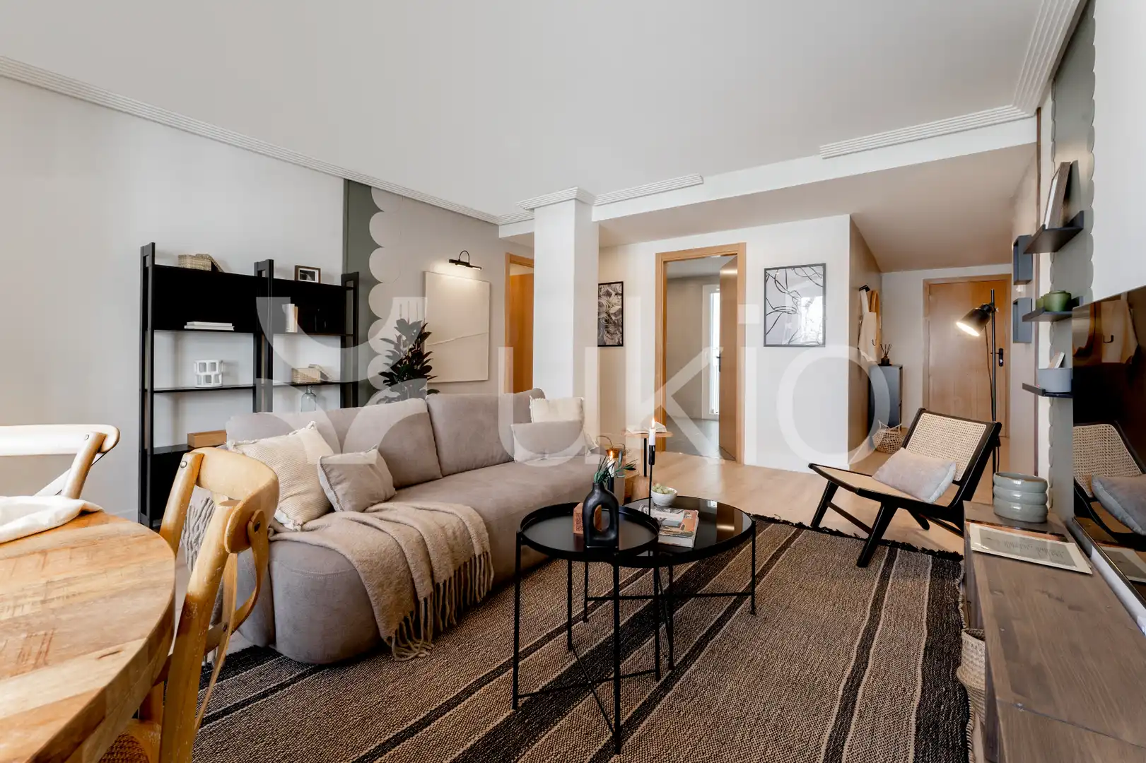 Living room of Apartments for rent in Madrid  with Air Conditioner, Heating and Furnished