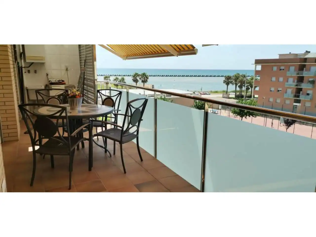 Terraza de Piso de alquiler en Cubelles con Aire acondicionado, Calefacción y Parquet