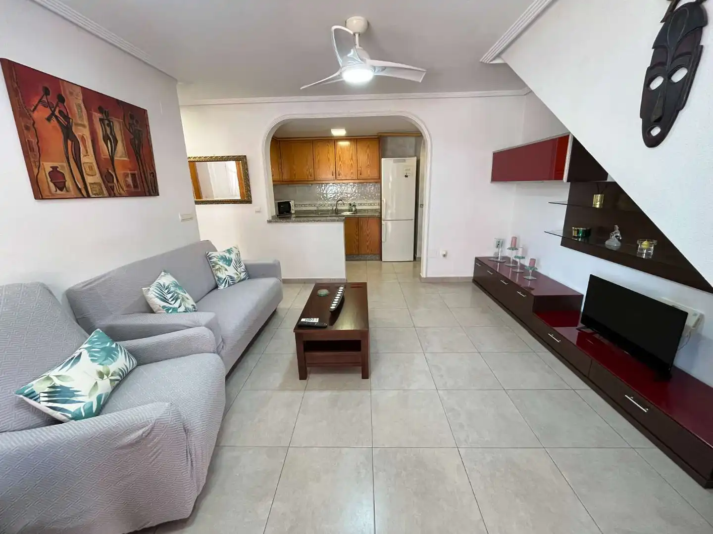 Wohnzimmer von Wohnungen zum Verkauf in Orihuela mit Klimaanlage, Schwimmbad und Möbliert