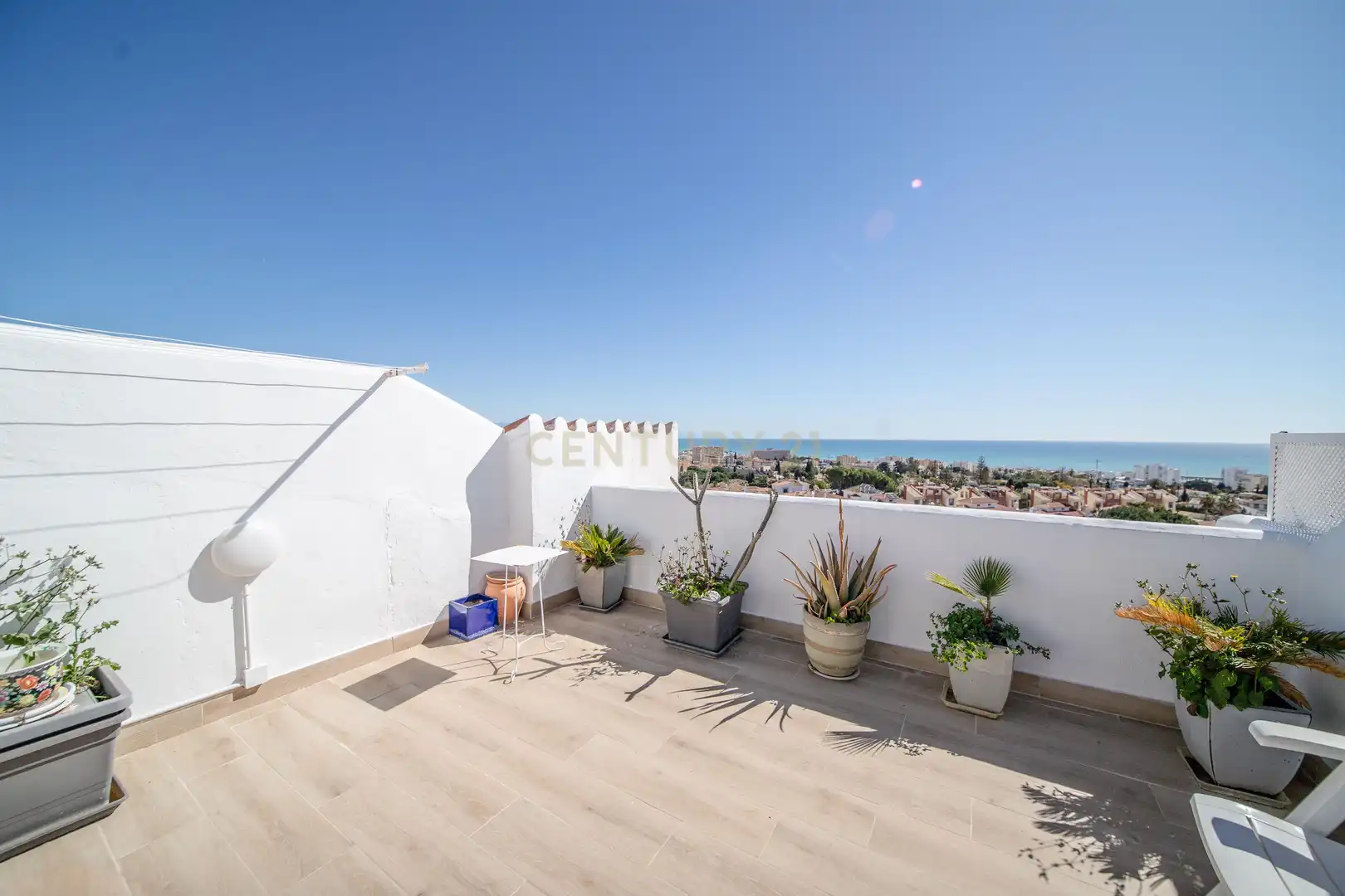 Terrace of Apartments for sale in Benalmádena  with Air Conditioner, Storage room and Swimming Pool