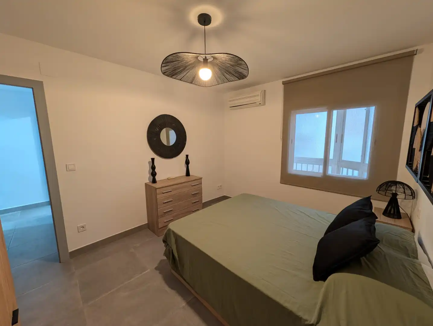 Bedroom of Attic for rent in Badalona  with Air Conditioner, Parquet flooring and Terrace