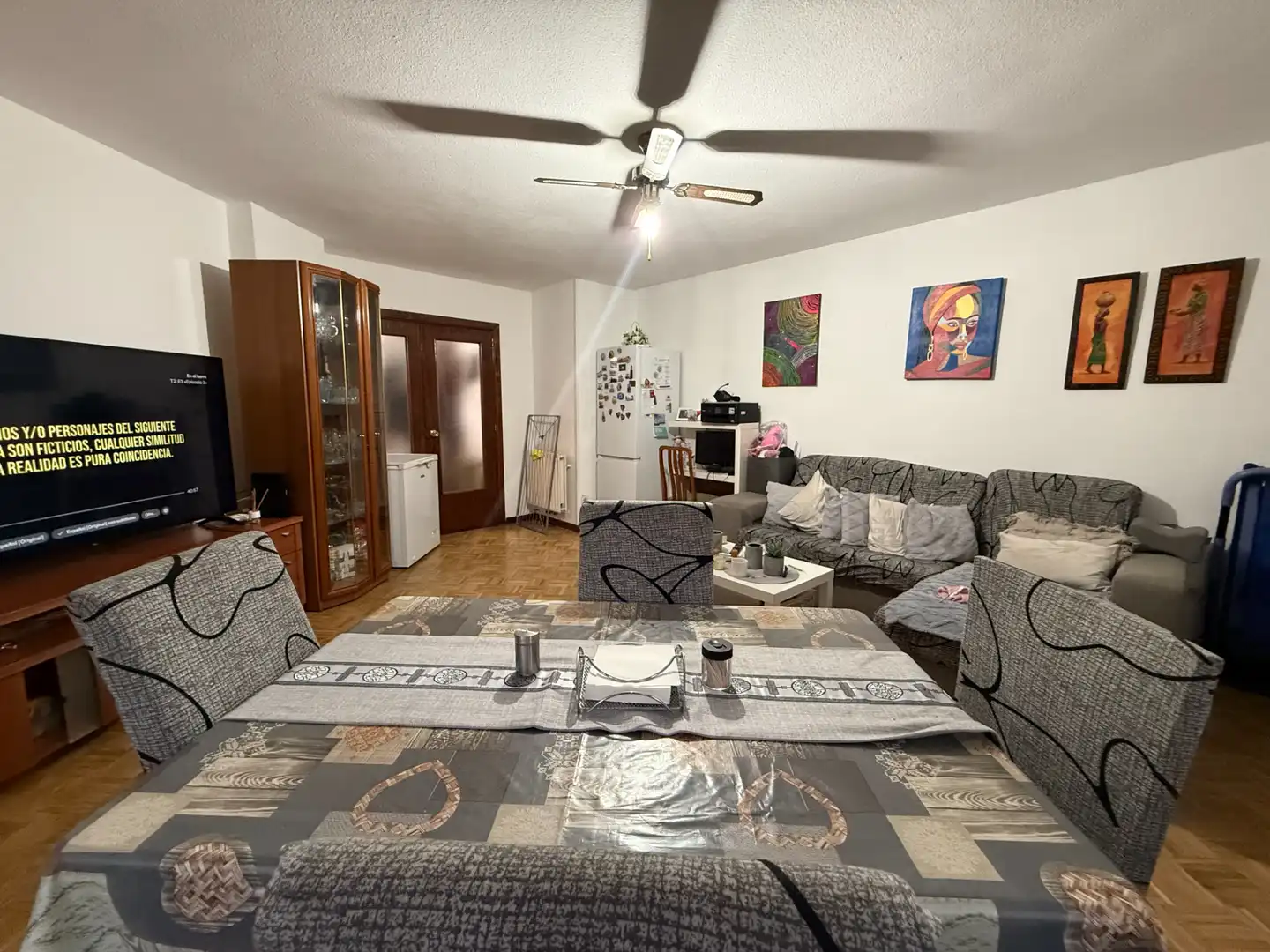 Living room of Flat for sale in Madrid  with Heating, Parquet flooring and Terrace