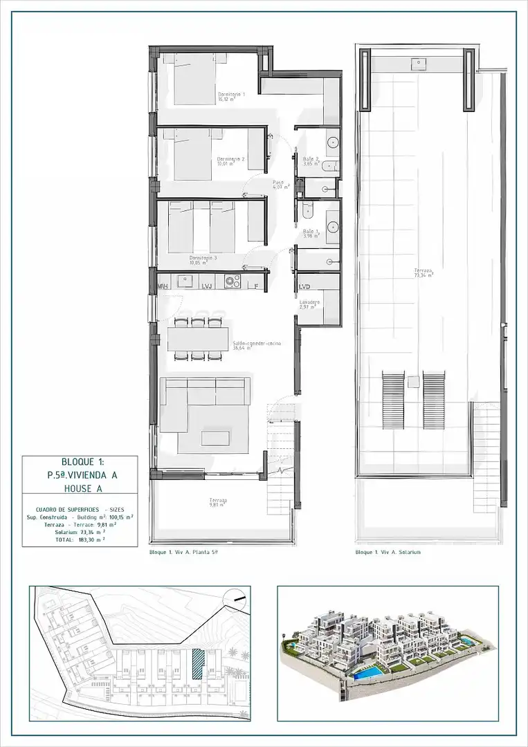 Appartement compact avec terrasse à vendre à Las Salinas, imagen 19