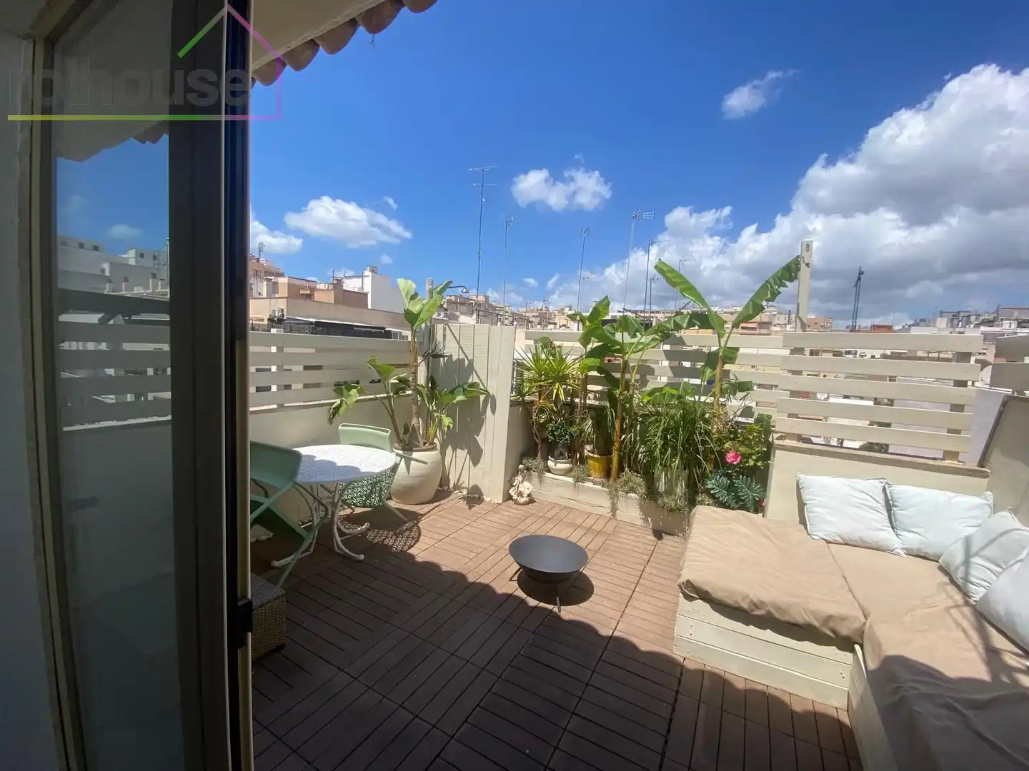 Terraza de Ático de alquiler en  Palma de Mallorca con Aire acondicionado, Calefacción y Parquet