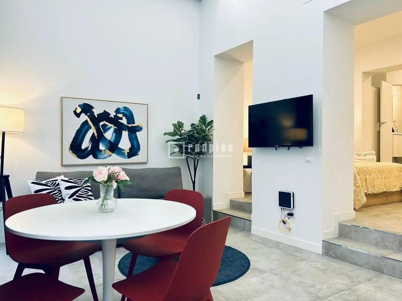 Sala de estar de Piso en venta en Madrid con Terraza, Amueblado y Alarma