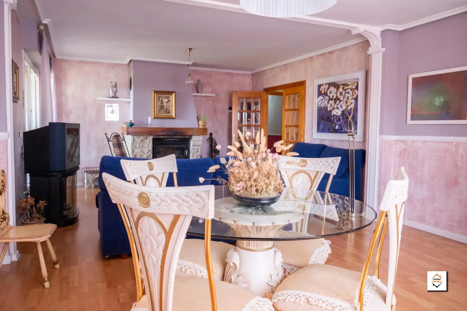 Dining room of Houses for sale in Zaragoza  with Air Conditioner, Heating and Private garden
