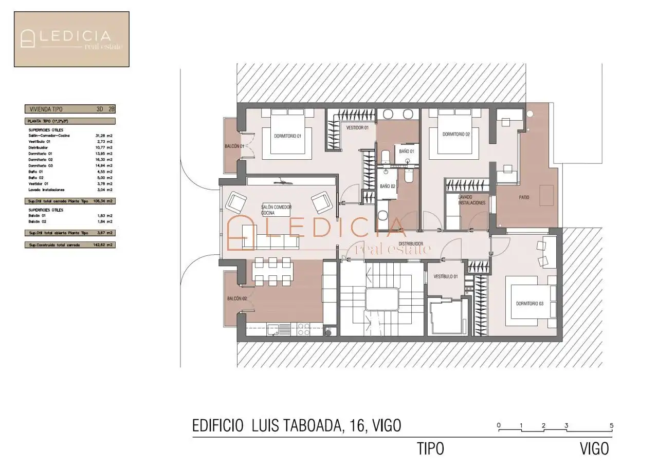 Flat for sale in Vigo   with Heating, Terrace and Furnished