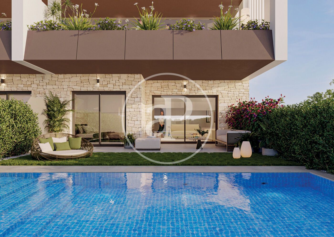 Swimming pool of Flat for sale in Ses Salines  with Air Conditioner, Heating and Private garden