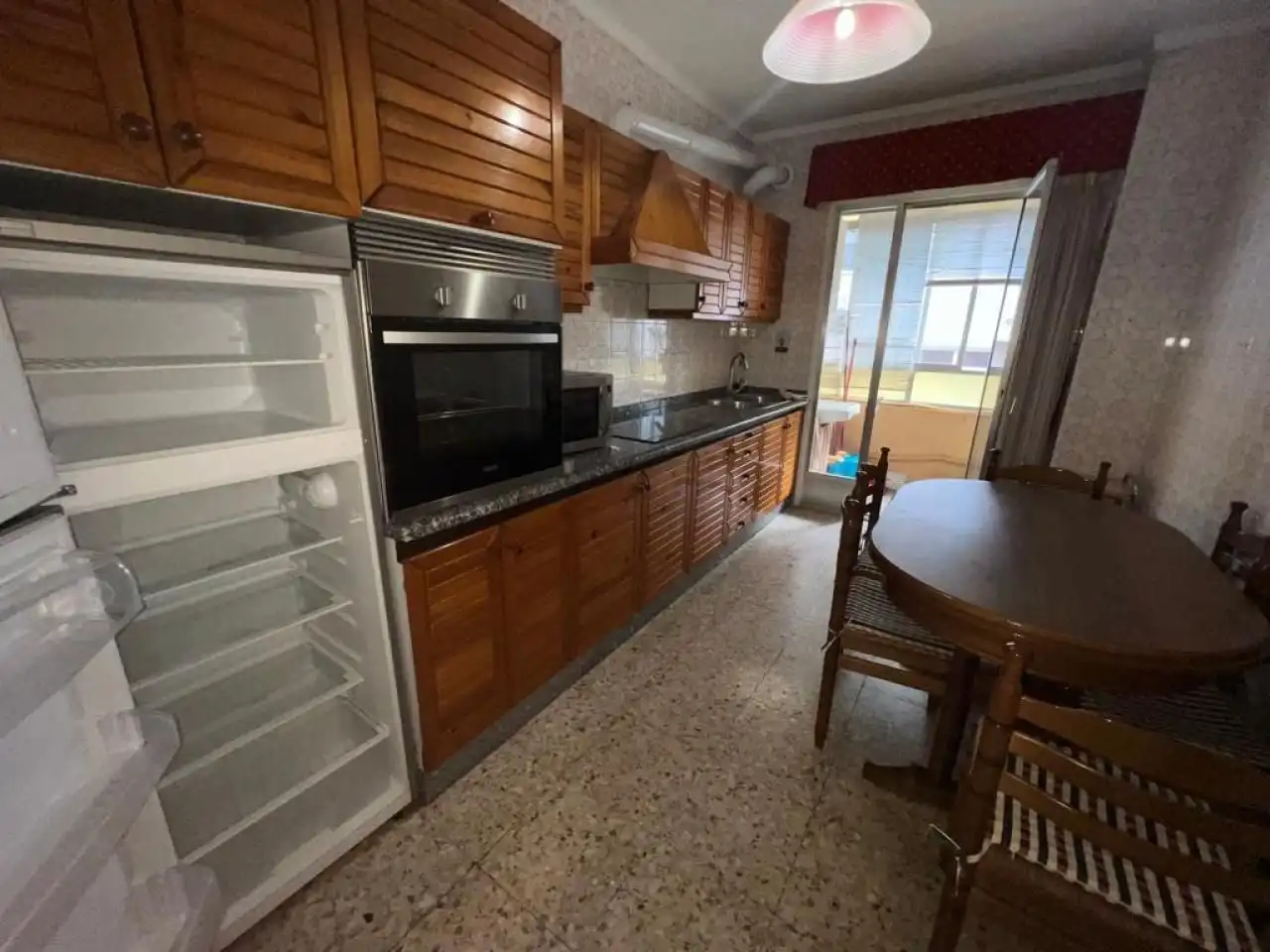 Kitchen of Flat for rent in Ourense Capital   with Heating, Parquet flooring and Furnished