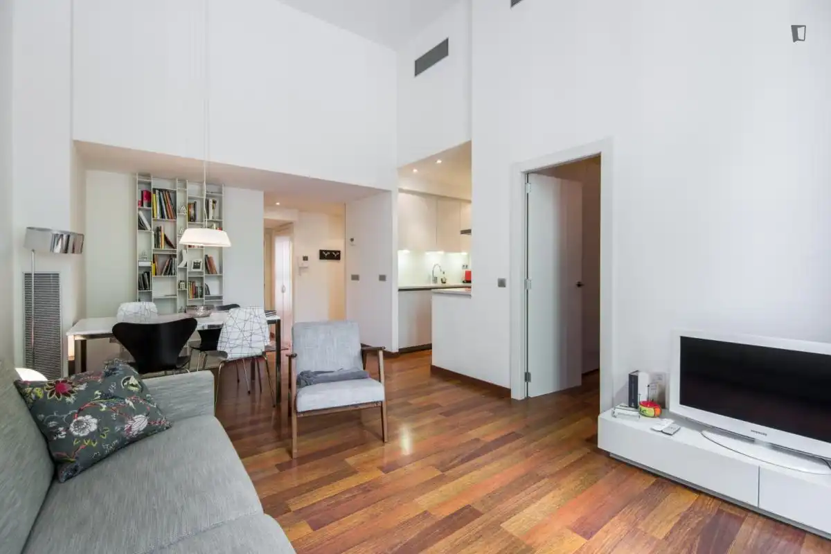 Wohnzimmer von Wohnungen zur Miete in Barcelona mit Klimaanlage, Heizung und Möbliert