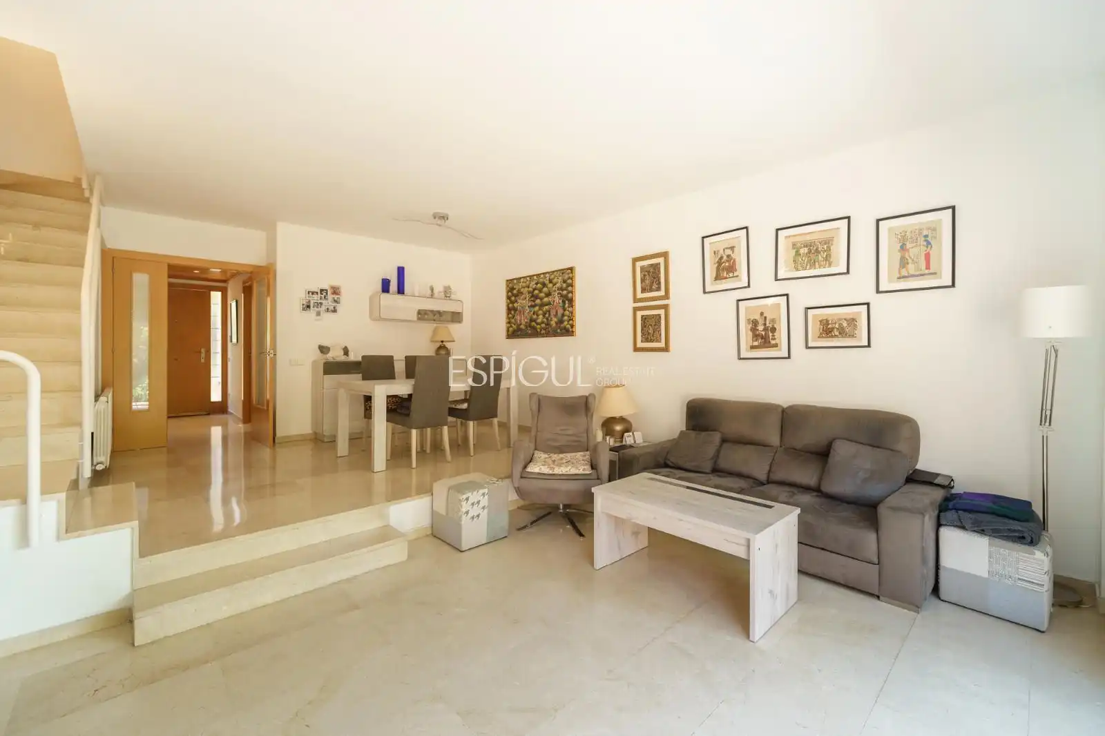 Sala de estar de Casa adosada en venta en Tiana con Calefacción, Jardín privado y Parquet
