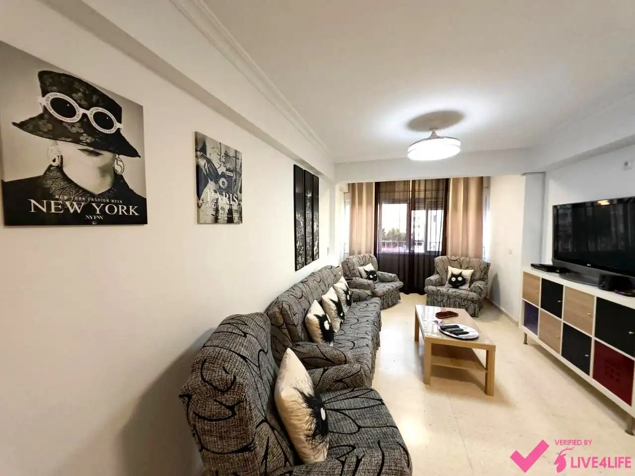 Sala de estar de Piso para compartir en Sevilla con Amueblado