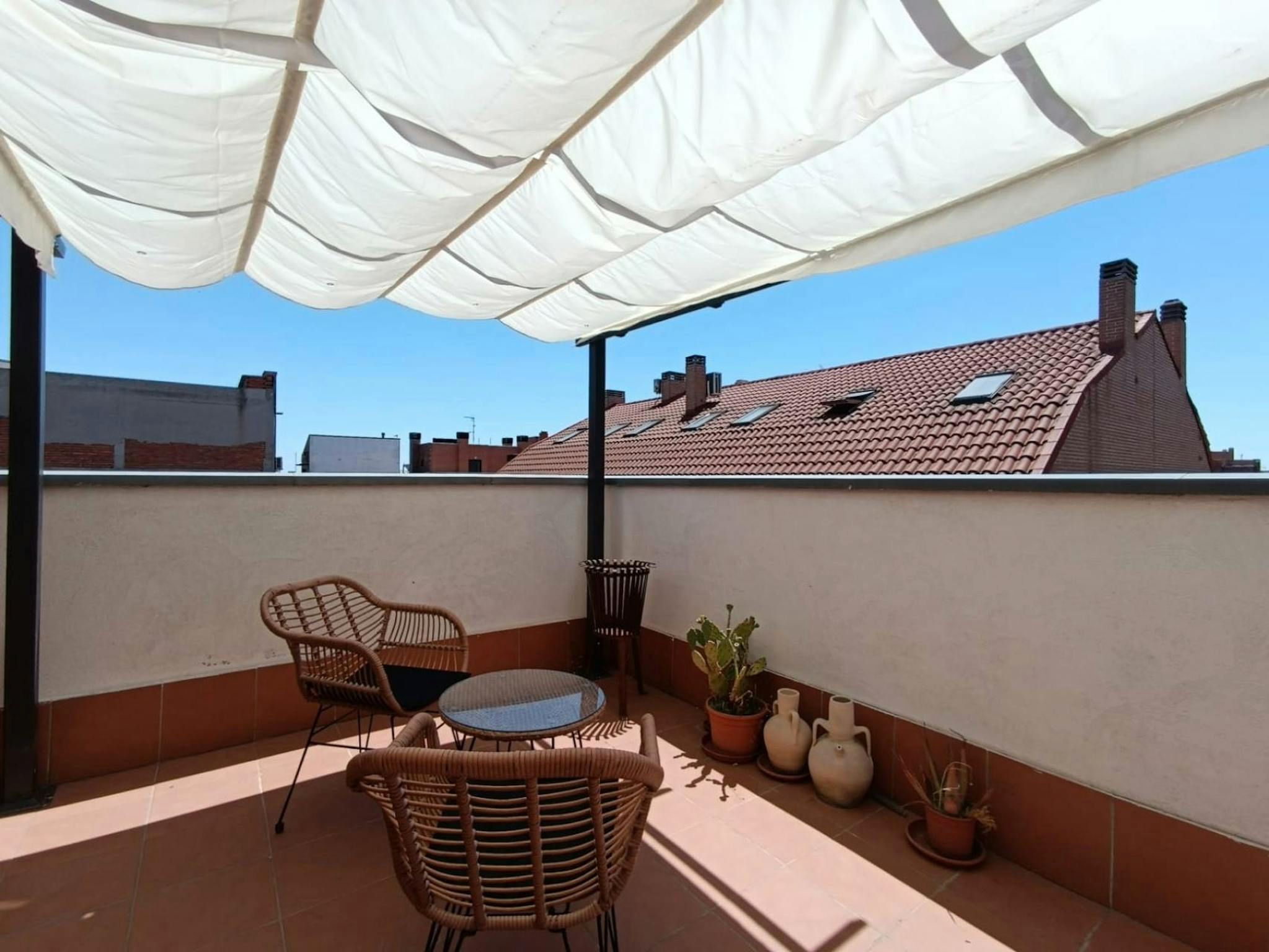 Terrace of Flat to rent in  Madrid Capital  with Air Conditioner, Heating and Furnished