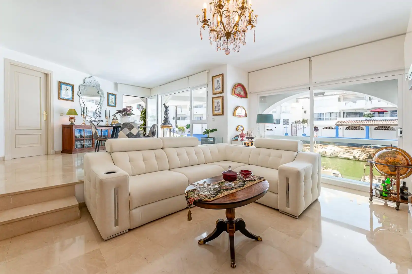 Sala de estar de Apartamento en venta en Benalmádena con Aire acondicionado, Calefacción y Terraza