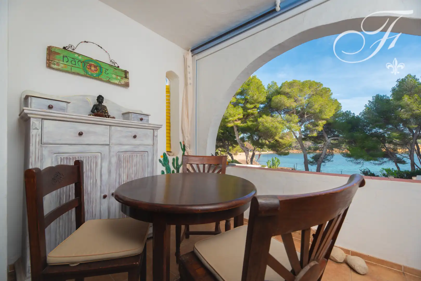 Jardín de Apartamento en venta en Santa Eulària des Riu con Aire acondicionado, Terraza y Piscina comunitaria