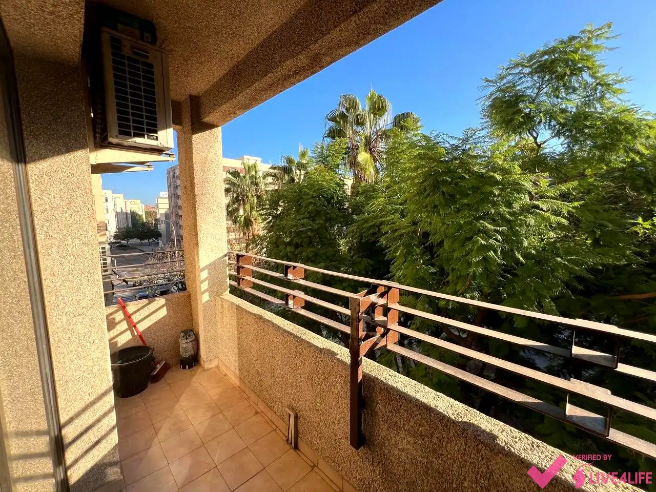 Balcony of Flat for rent in Valencia  with Air Conditioner, Parquet flooring and Furnished
