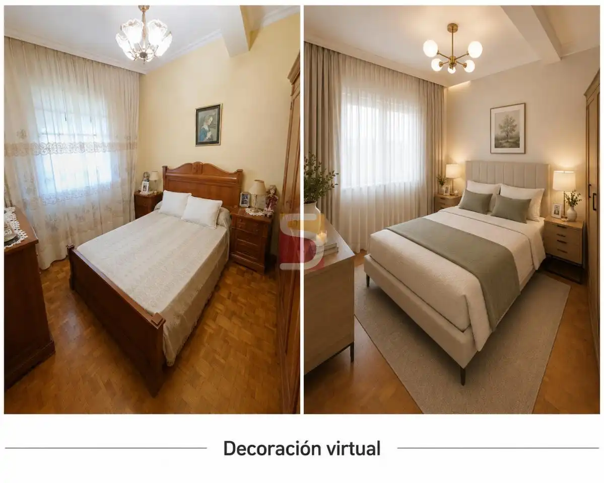 Schlafzimmer von Wohnung zum Verkauf in Vigo  mit Heizung und Möbliert
