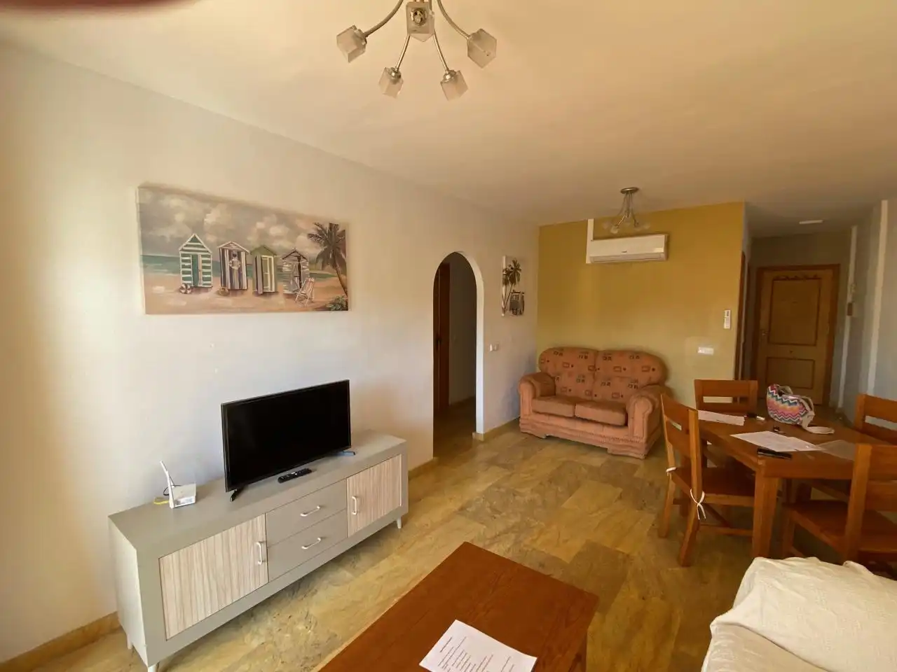 Living room of Flat for rent in Vera  with Air Conditioner, Terrace and Furnished