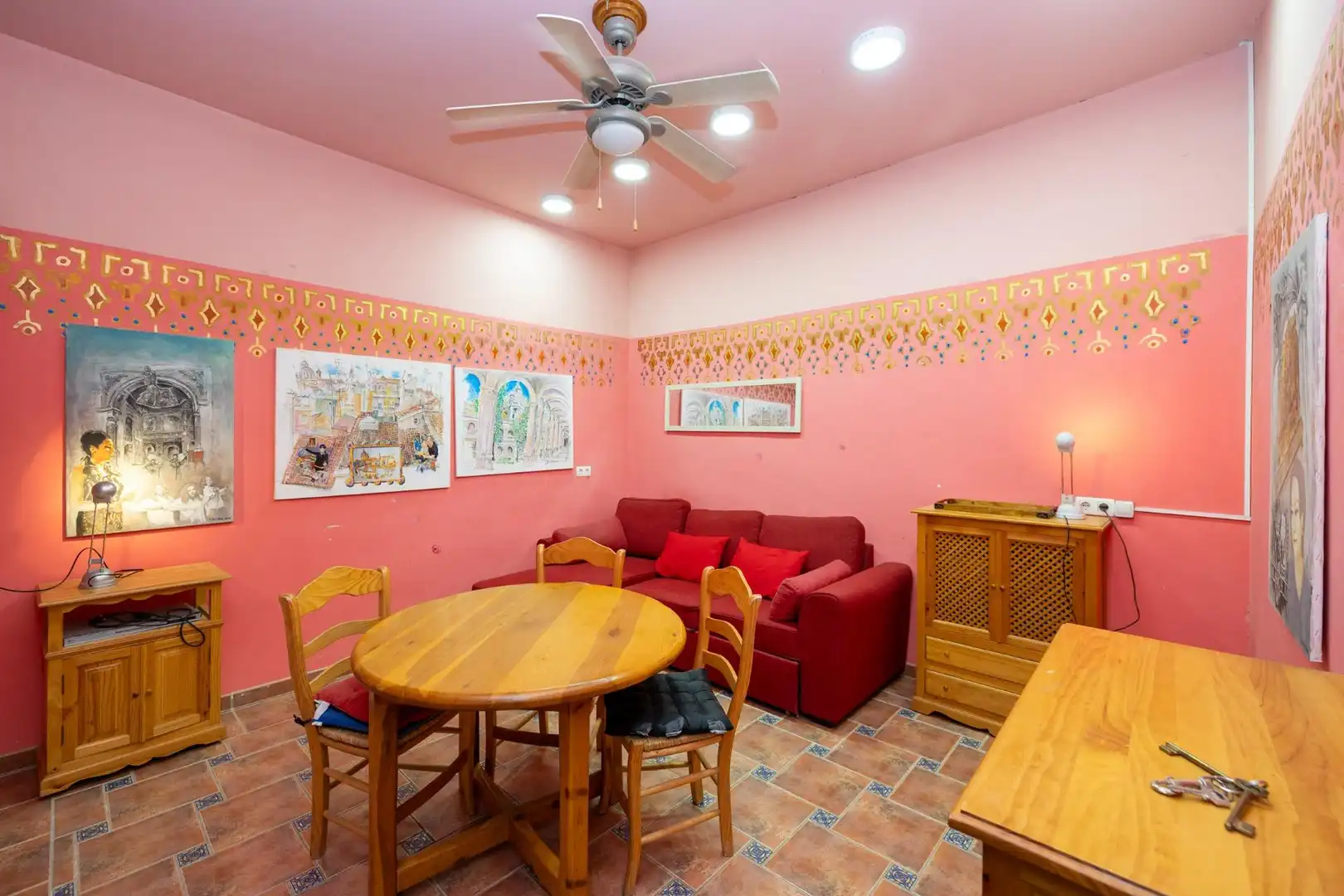 Sala d'estar de Casa o xalet en venda en Granada amb Aire condicionat, Terrassa i Moblat
