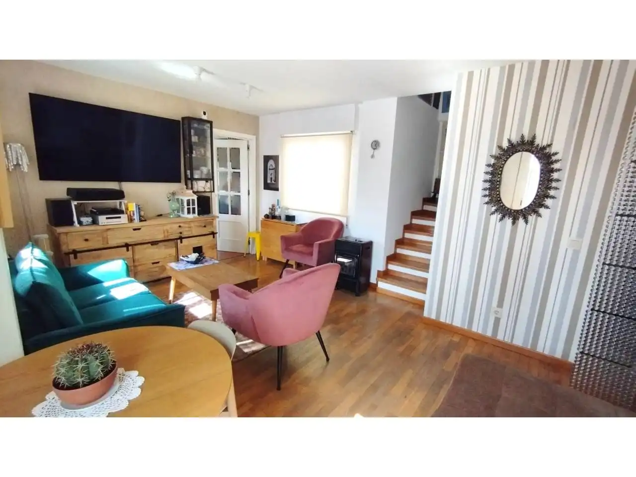 Wohnzimmer von Maisonette zum Verkauf in Huelva mit Klimaanlage, Parkett und Balkon