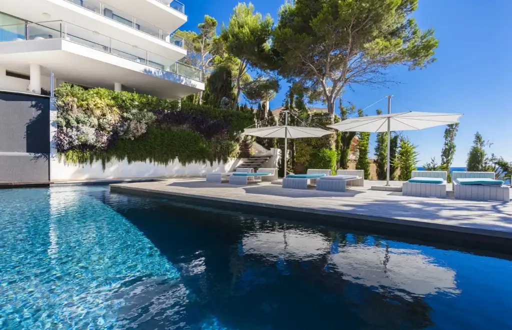 Swimming pool of Houses for rent in Andratx  with Air Conditioner, Heating and Private garden
