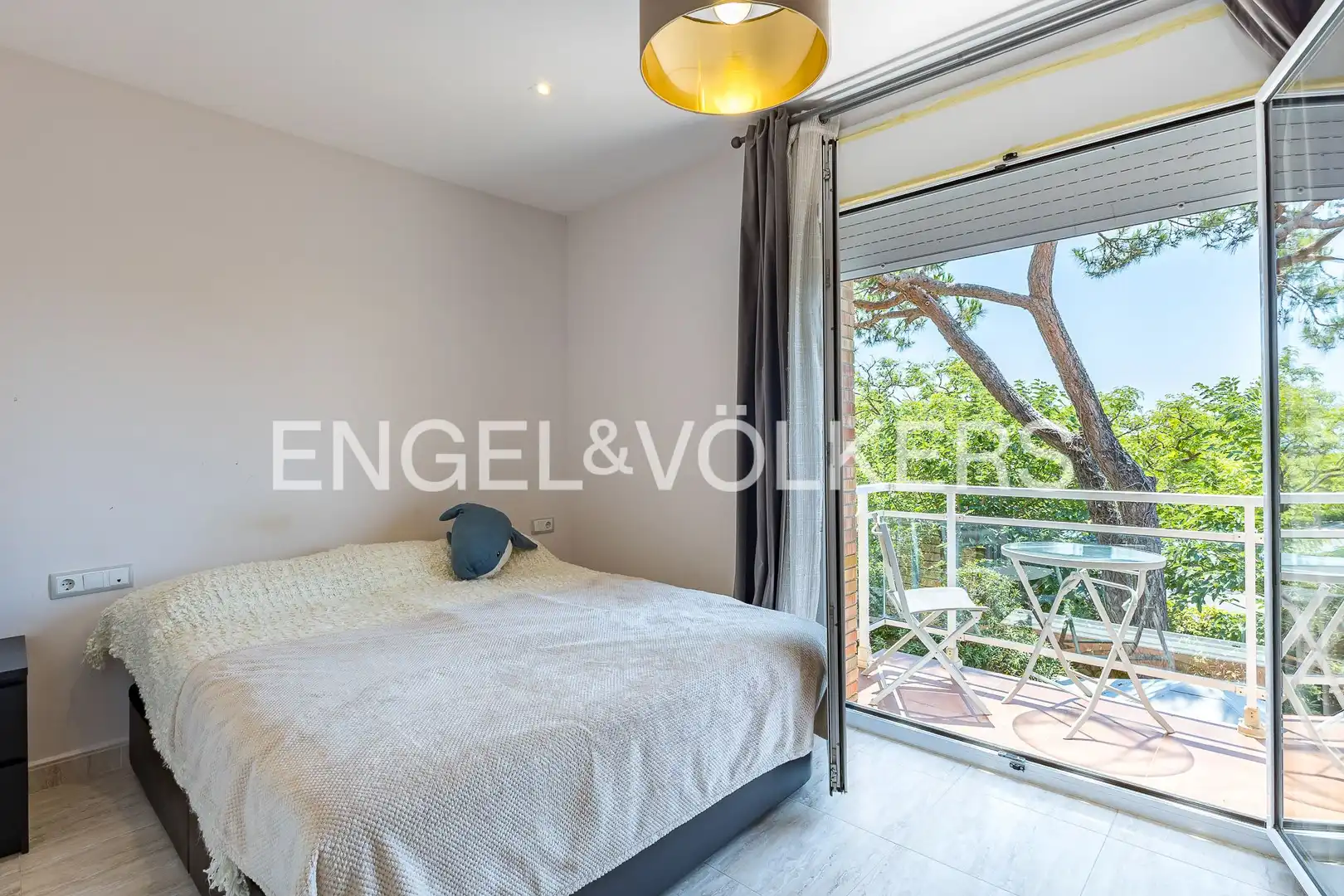 Schlafzimmer von Einfamilien-Reihenhaus zur Miete in Castelldefels mit Klimaanlage, Heizung und Privatgarten