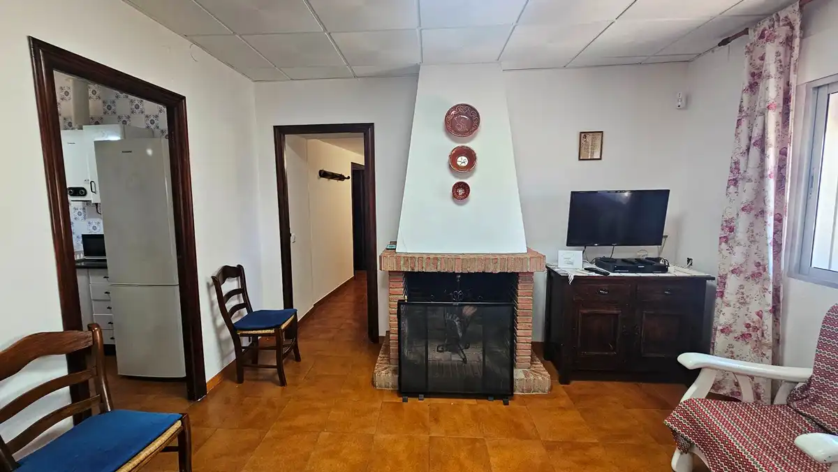 Sala de estar de Casa o chalet en venta en Higuera de la Sierra con Aire acondicionado, Jardín privado y Terraza