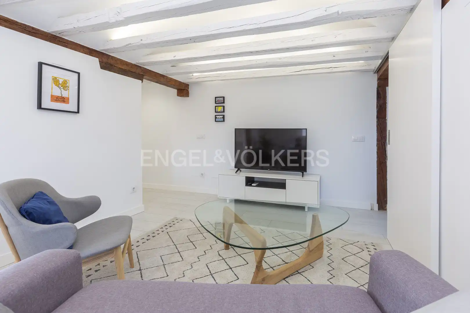 Sala de estar de Piso de alquiler en Madrid con Aire acondicionado, Calefacción y Amueblado
