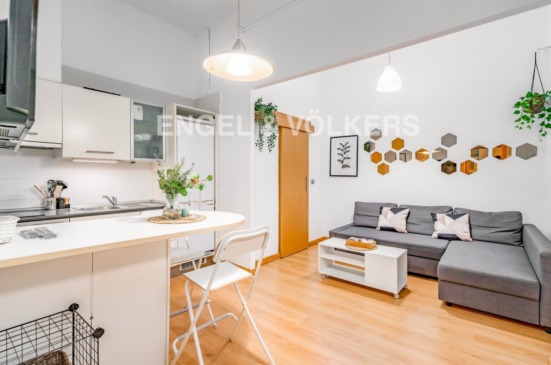 Living room of Apartment to rent in  Barcelona Capital  with Air Conditioner, Heating and Terrace