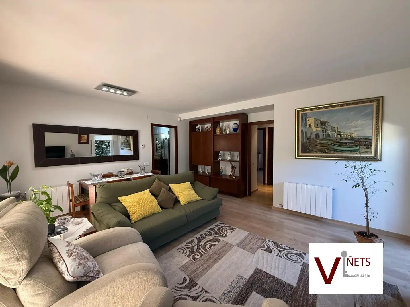 Wohnzimmer von Erdgeschoss zum Verkauf in La Garriga mit Heizung, Privatgarten und Parkett