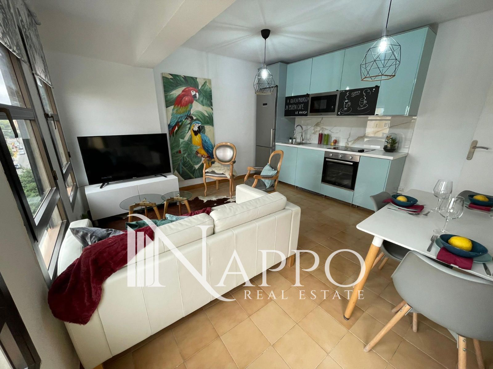 Sala de estar de Piso de alquiler en  Palma de Mallorca con Aire acondicionado y Amueblado