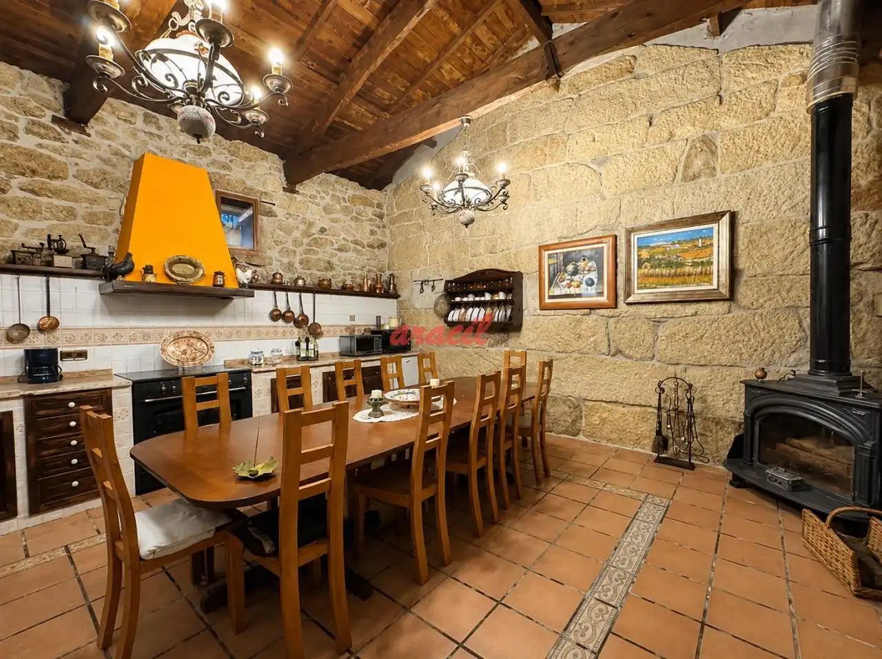 Kitchen of Houses for sale in San Amaro  with Heating, Private garden and Terrace