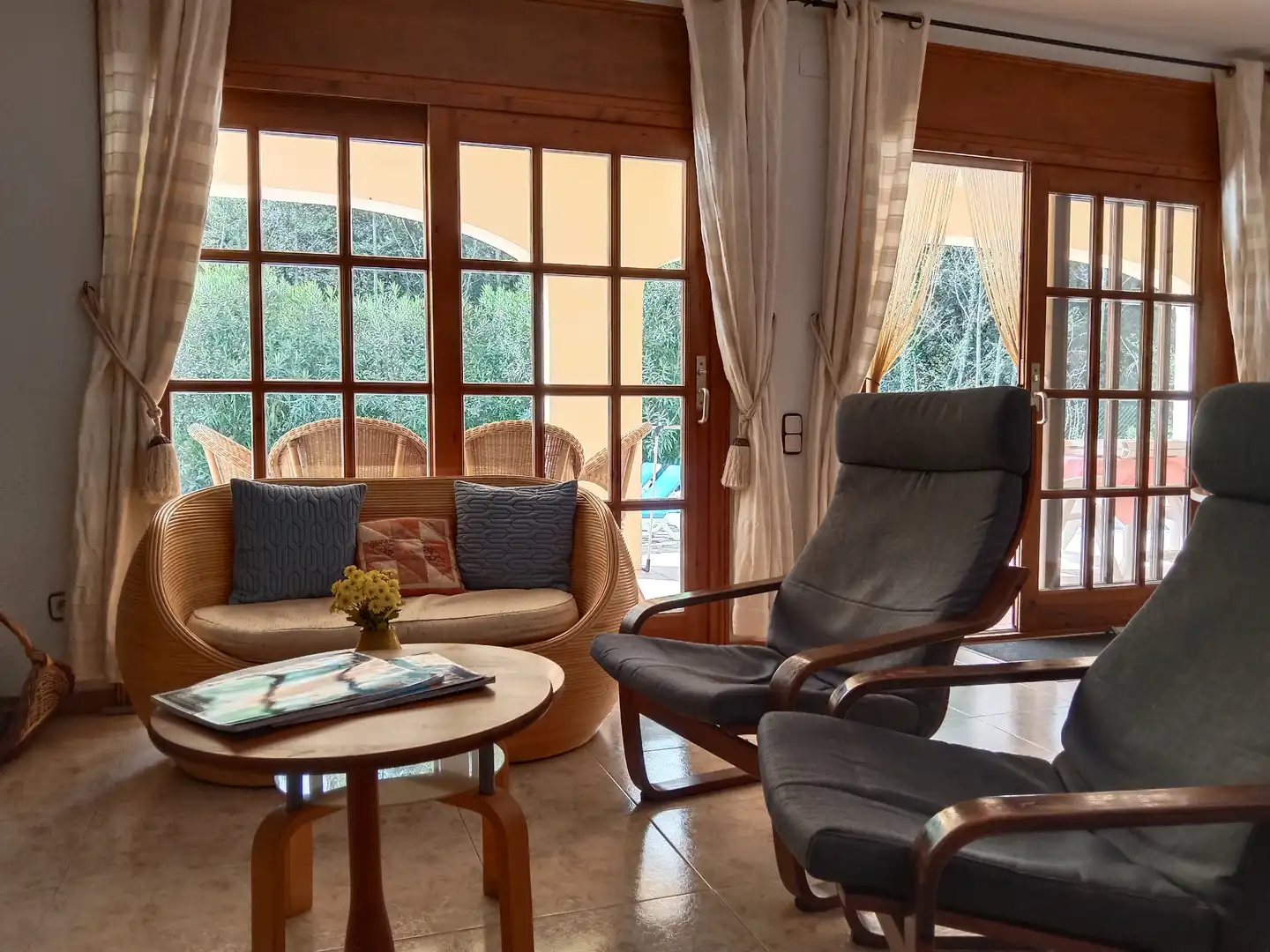 Sala de estar de Casa o chalet de alquiler en Calonge i Sant Antoni con Aire acondicionado, Calefacción y Jardín privado